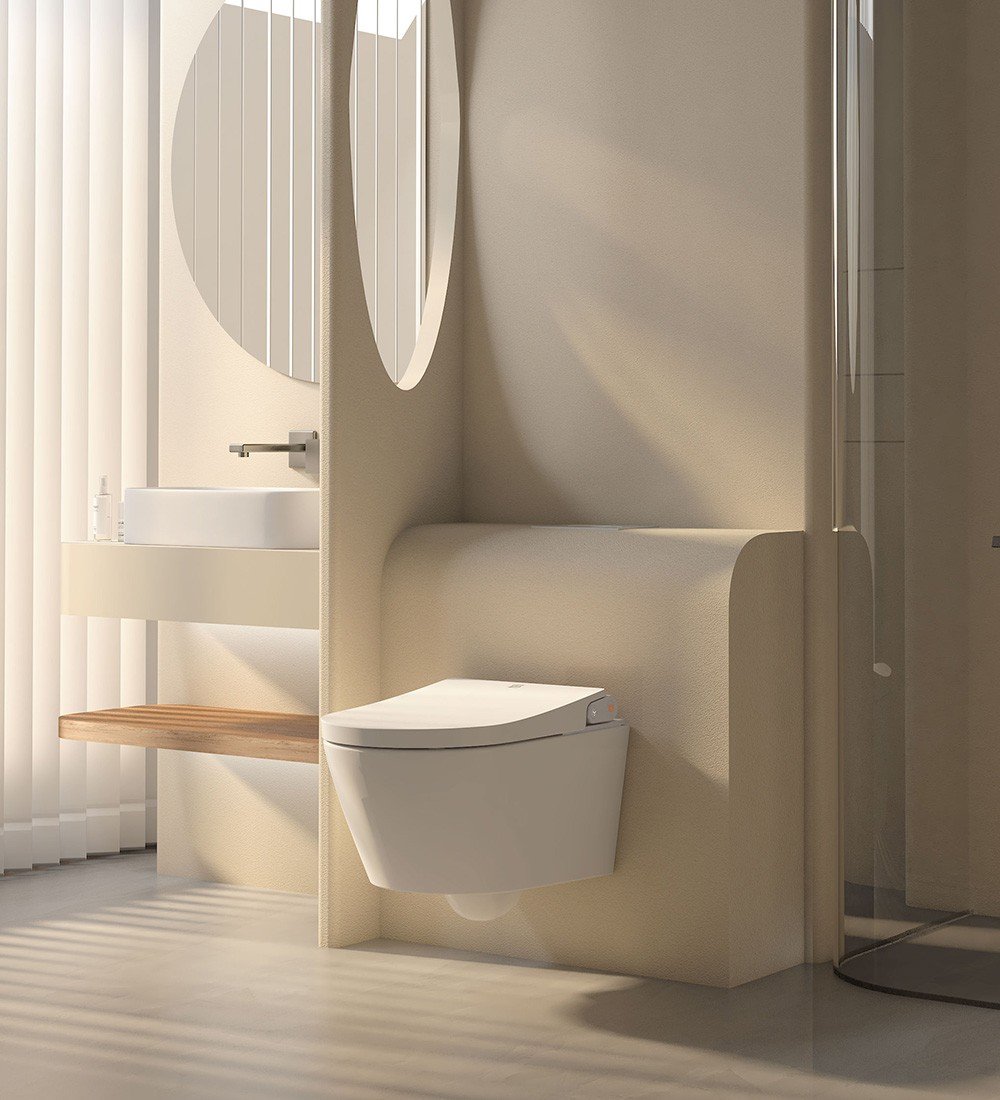 wc japonés suspendido inteligente automático